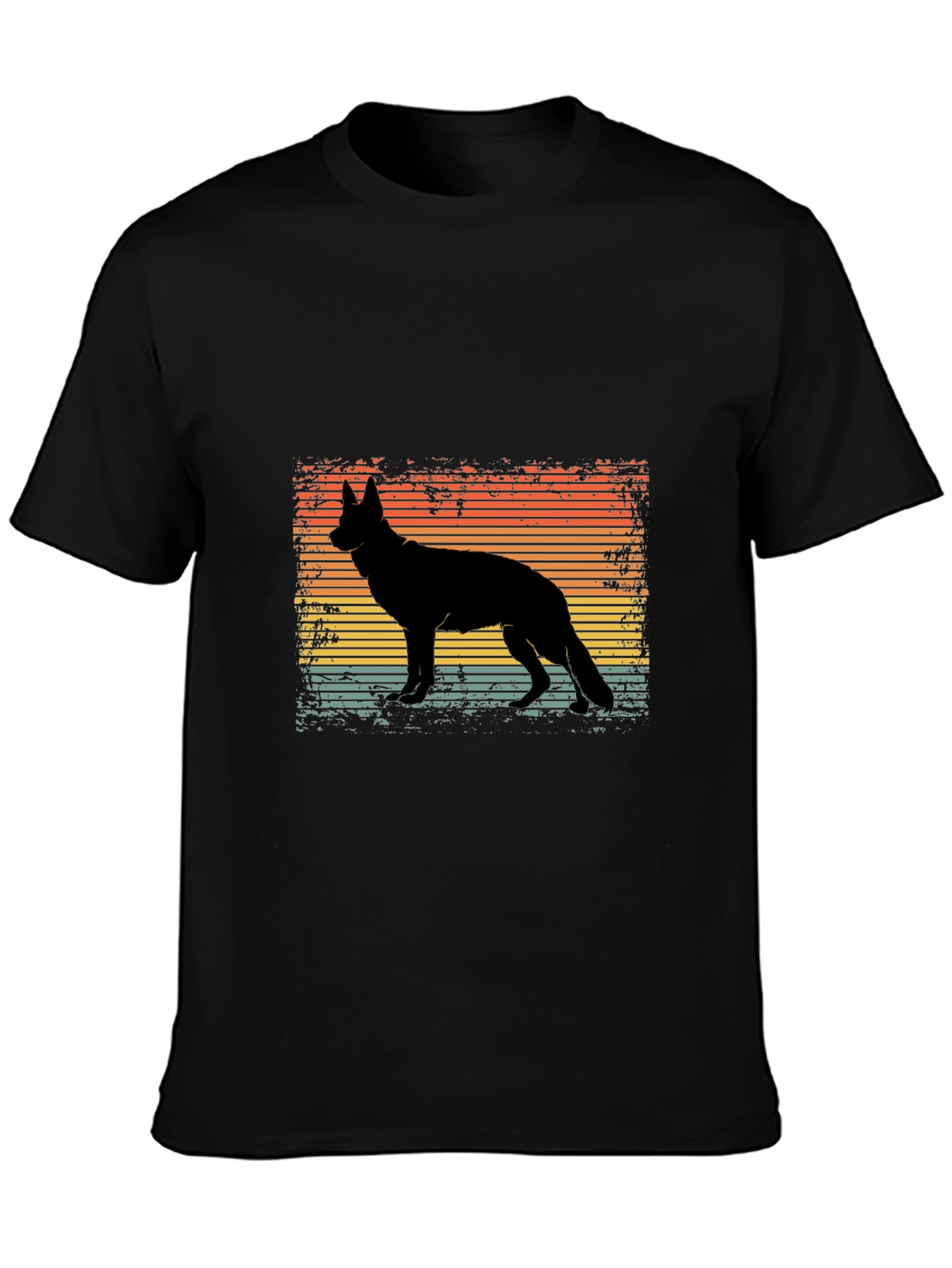 Retro German Shepherd Silhouette T-Shirt
