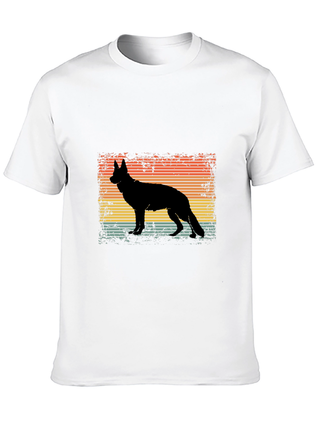 Retro German Shepherd Silhouette T-Shirt