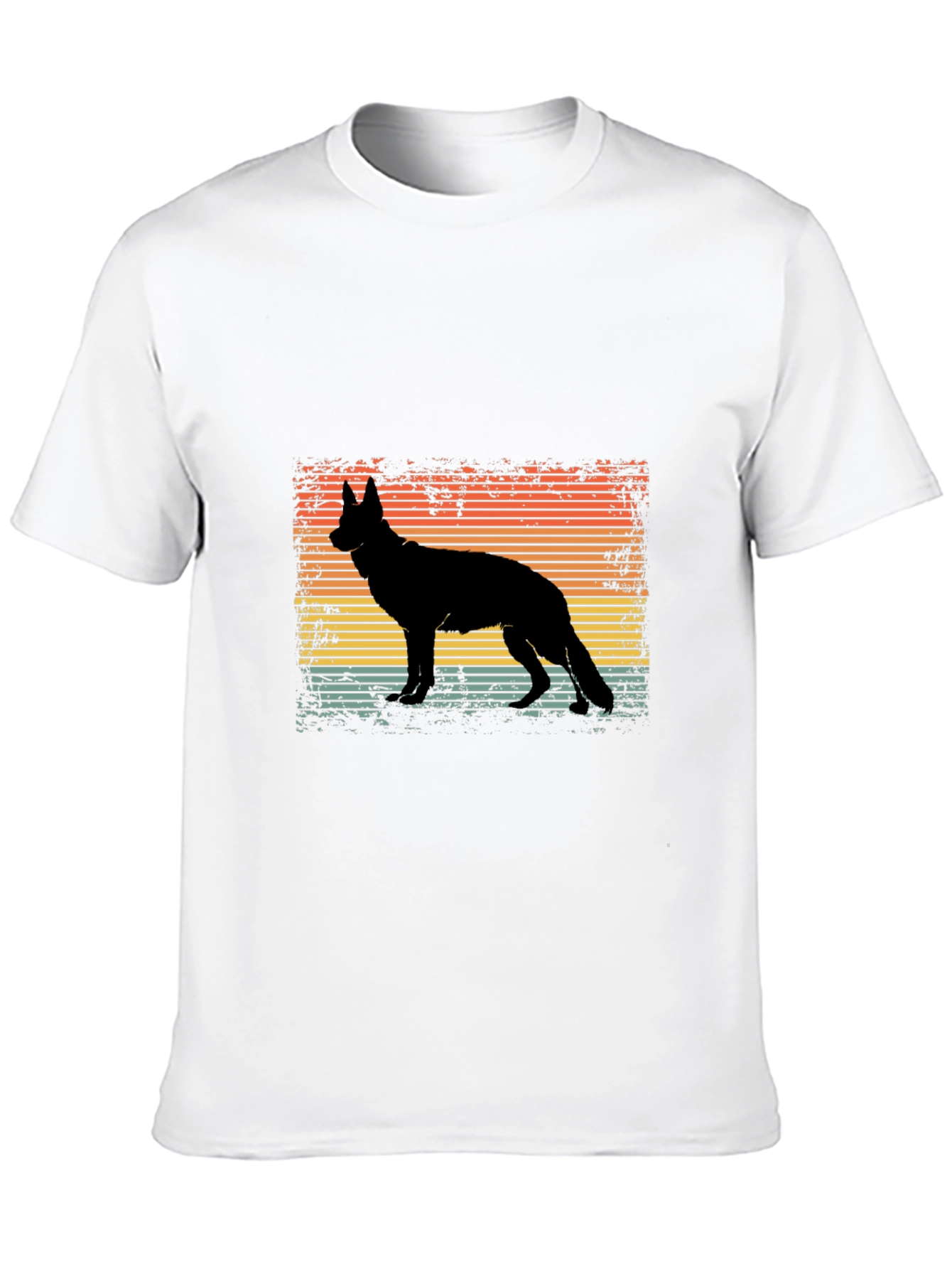 Retro German Shepherd Silhouette T-Shirt