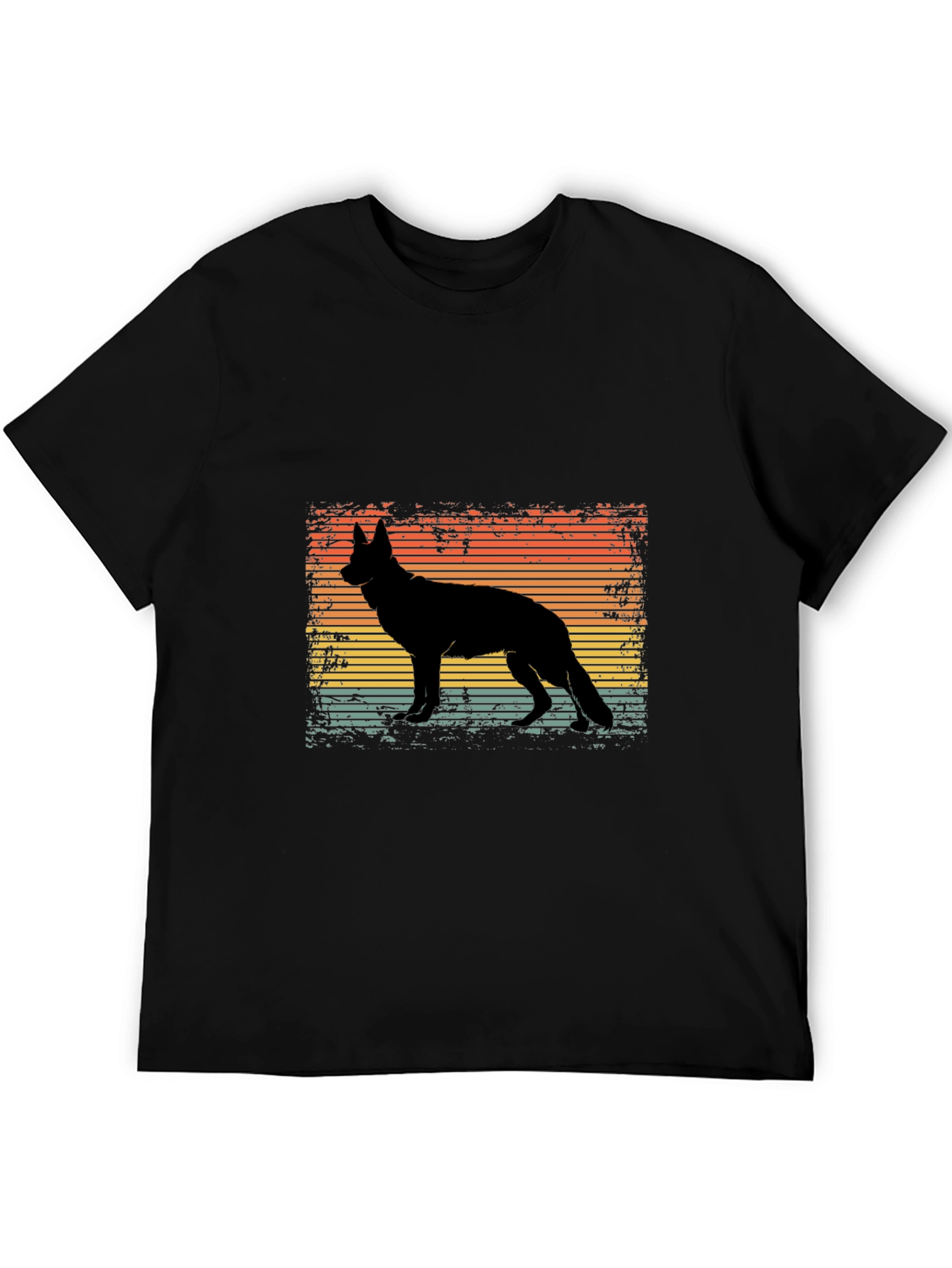 Retro German Shepherd Silhouette T-Shirt