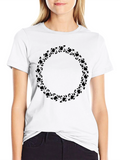 Floral Wreath Black Graphic Tee