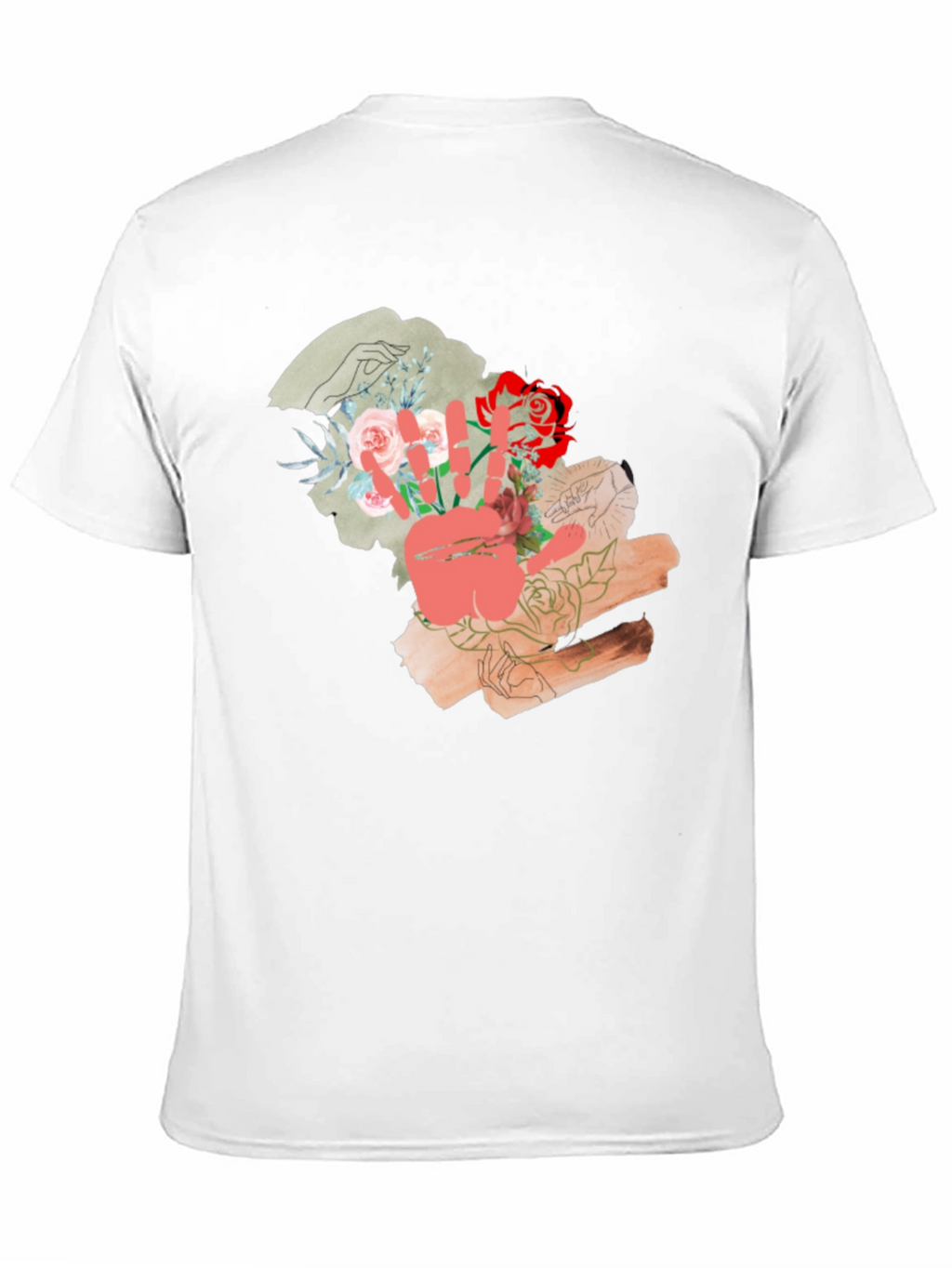 Floral Peace Sign Graphic T-Shirt