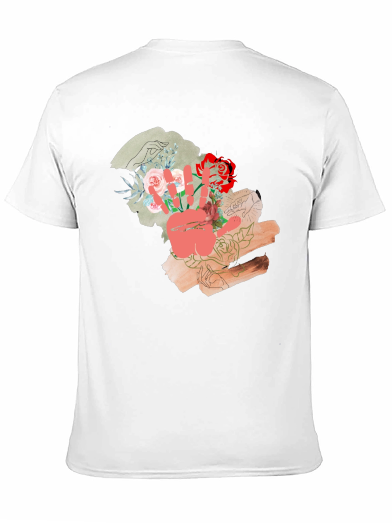 Floral Peace Sign Graphic T-Shirt