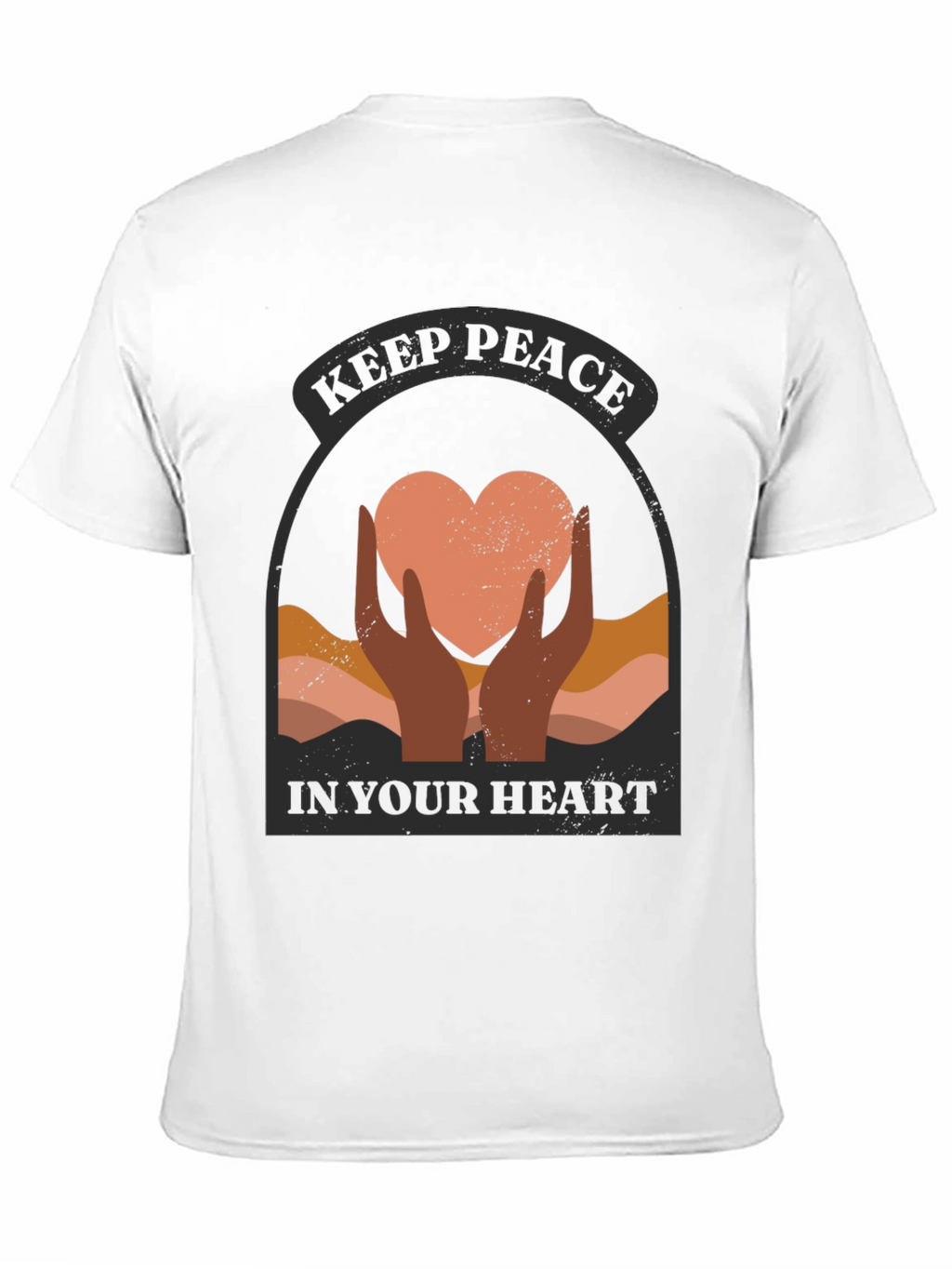 Keep Peace Heart Graphic T-Shirt