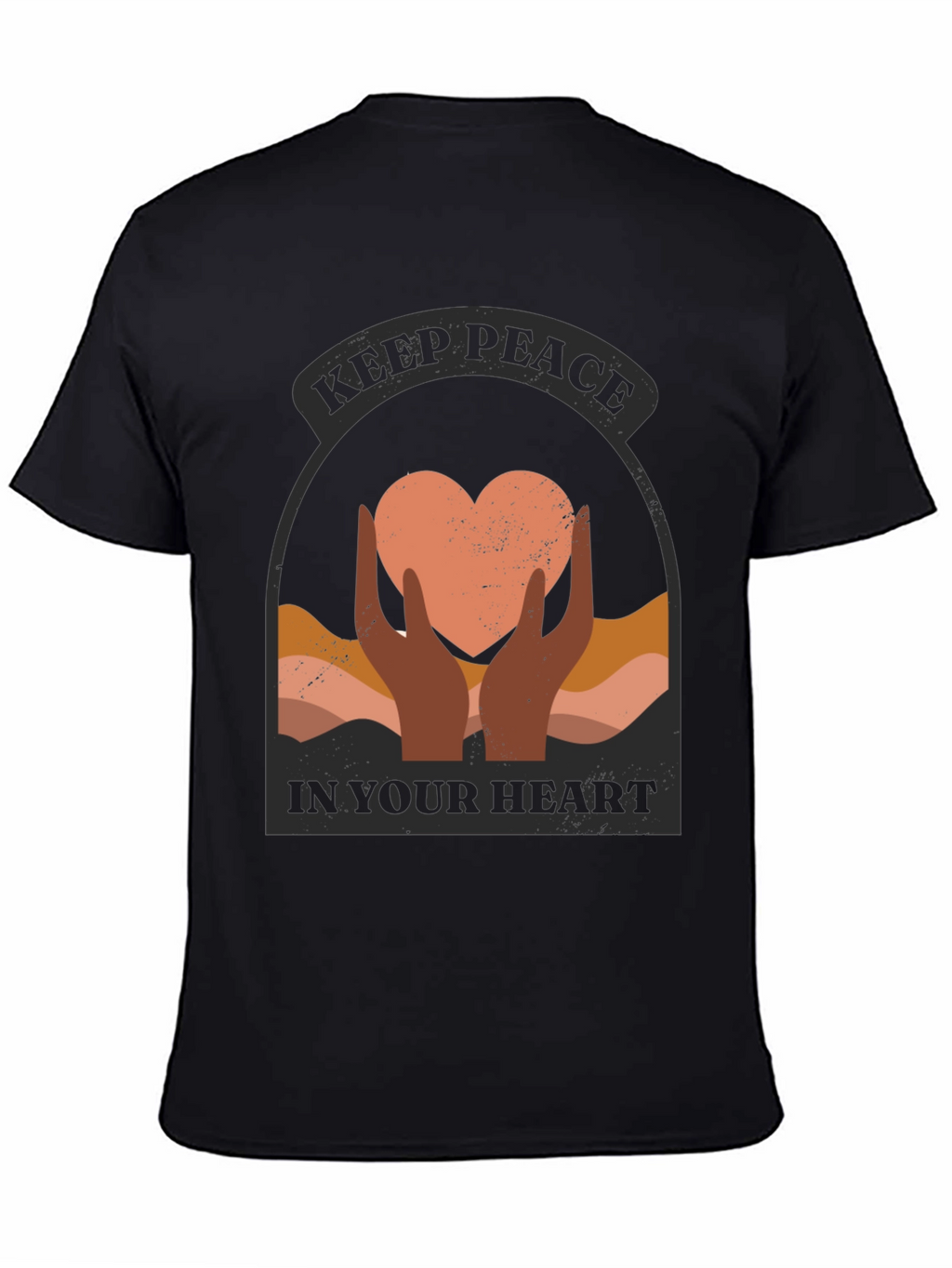 Keep Peace Heart Graphic T-Shirt