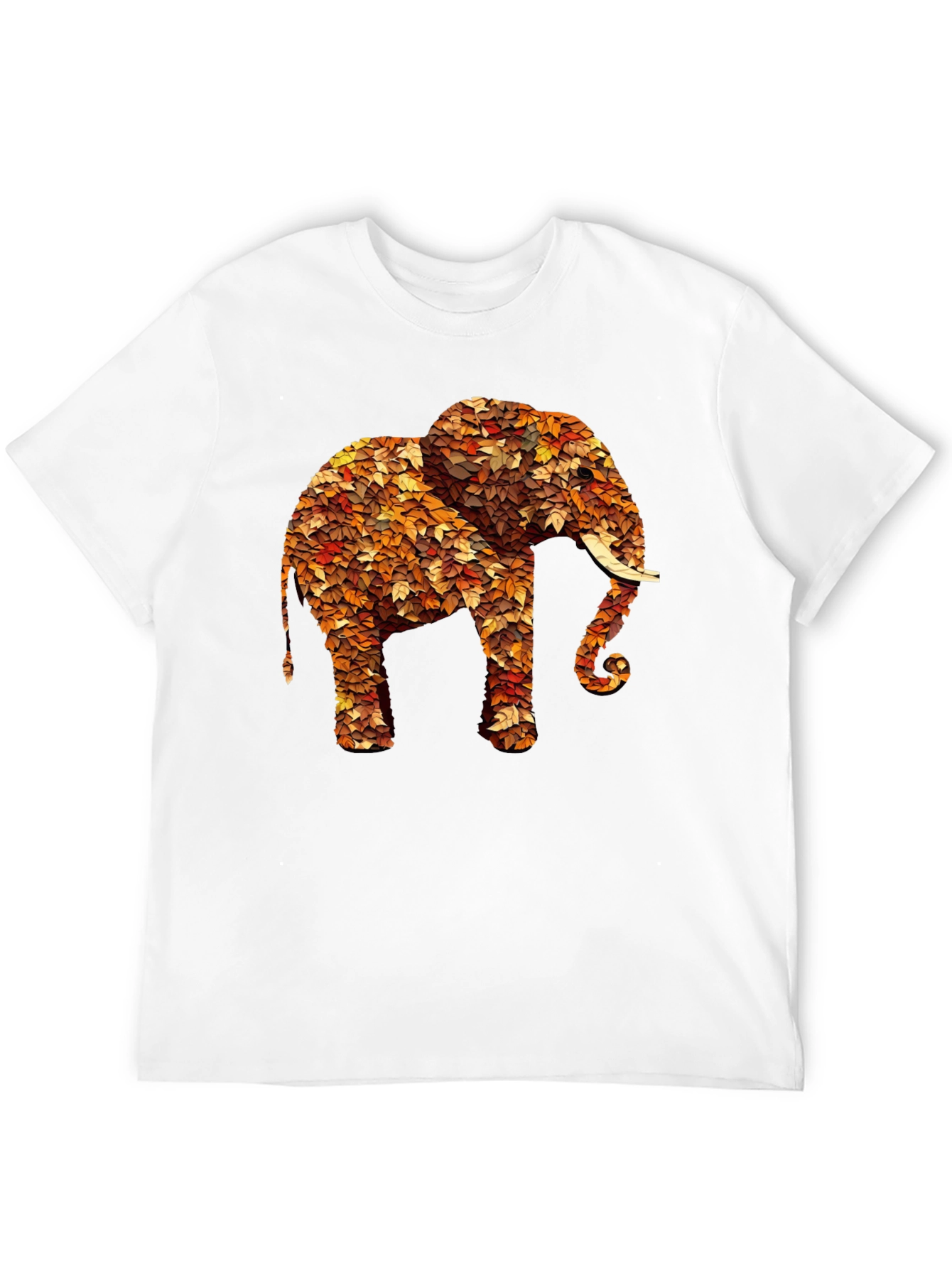Leaf Elephant Graphic Print Tee