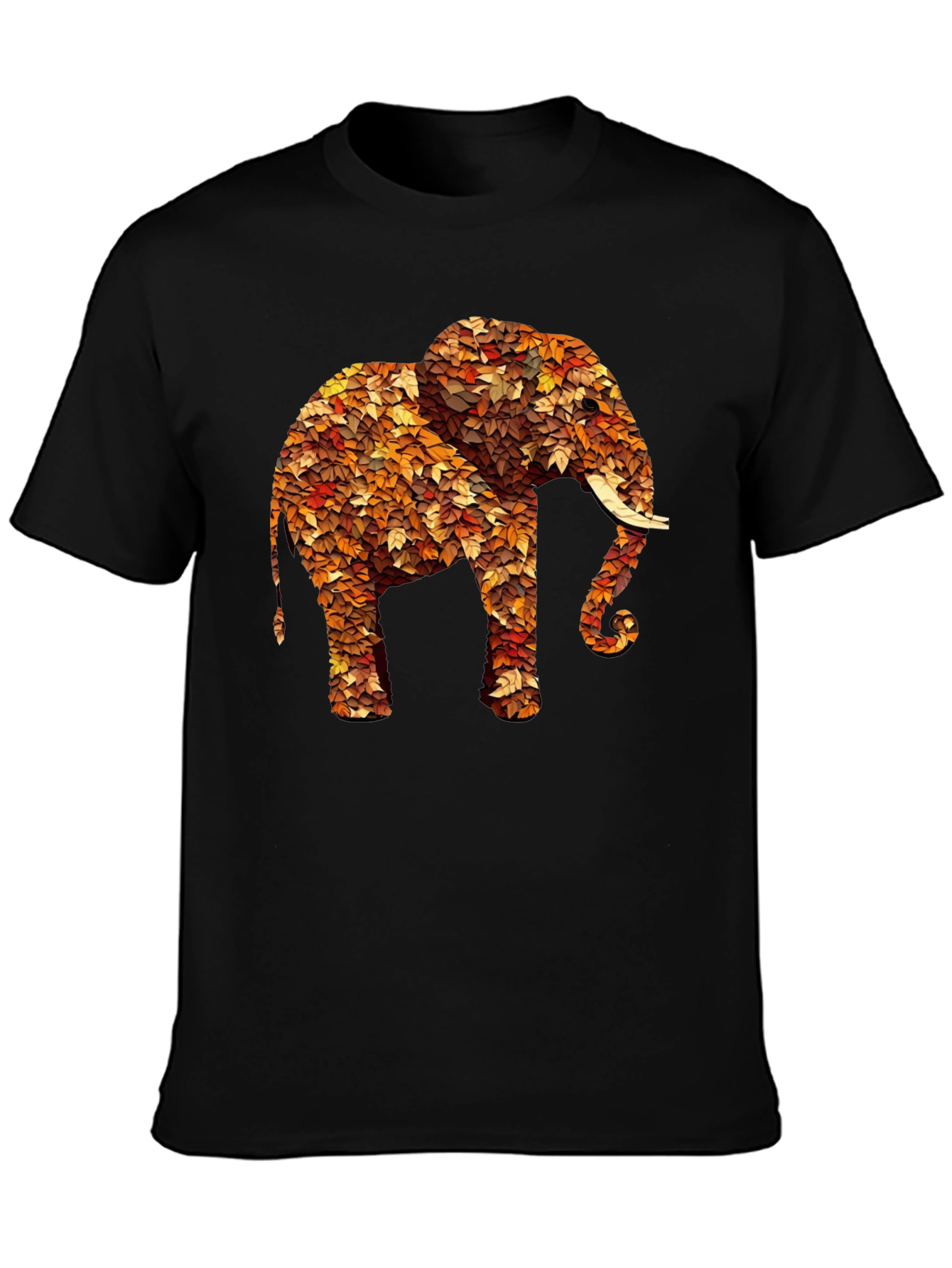 Leaf Elephant Graphic Print Tee