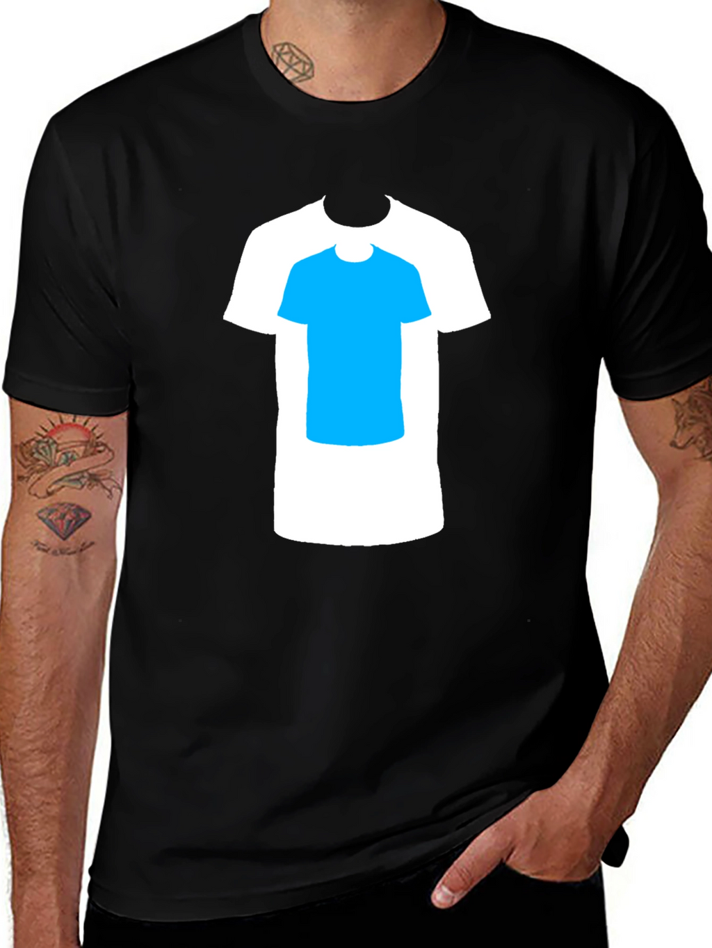 T-Shirt with Layered T-Shirt Design