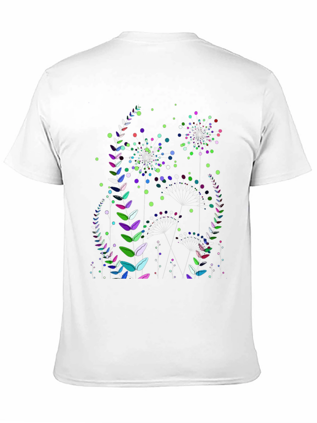 Floral Fireworks Graphic Print Black T-Shirt