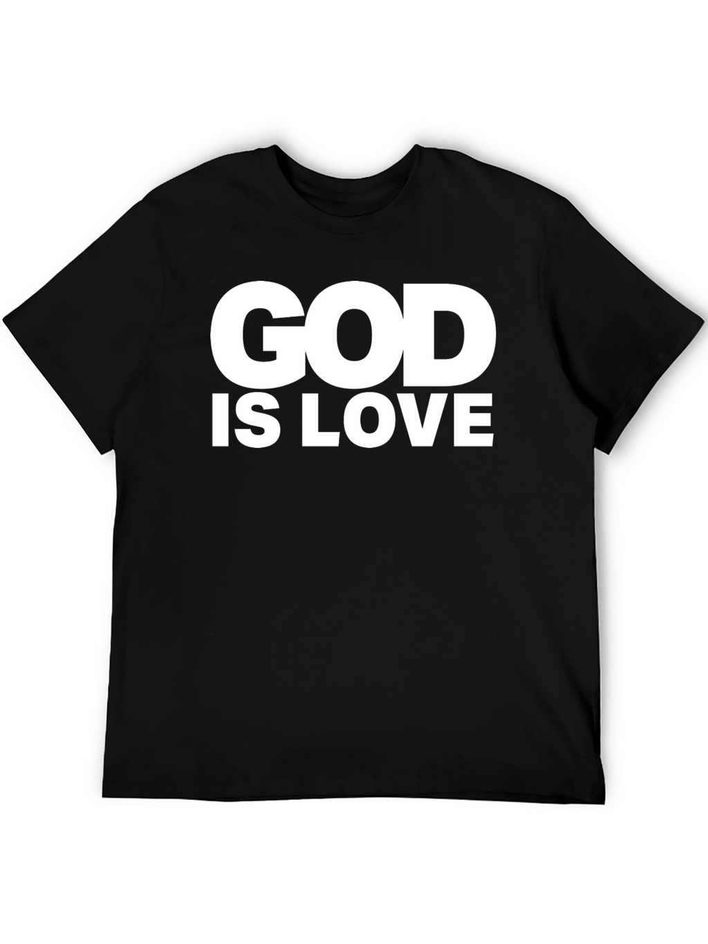 God is Love Graphic Tee - Black Cotton Blend