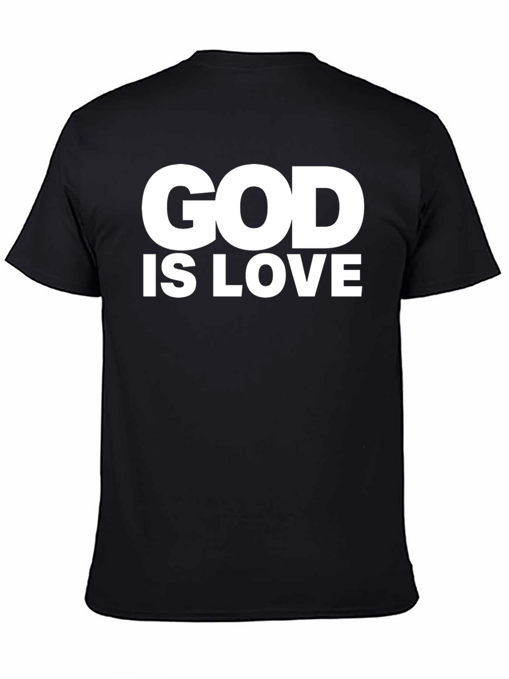 God is Love Graphic Tee - Black Cotton Blend