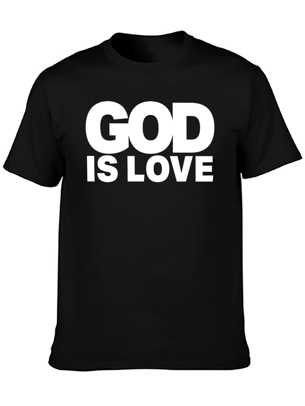God is Love Graphic Tee - Black Cotton Blend