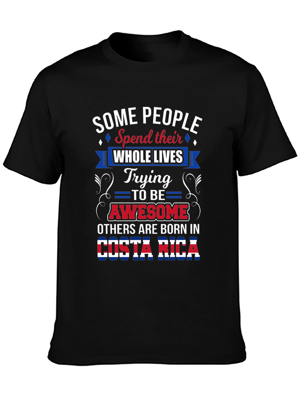 Costa Rica Born Awesome Graphic T-Shirt