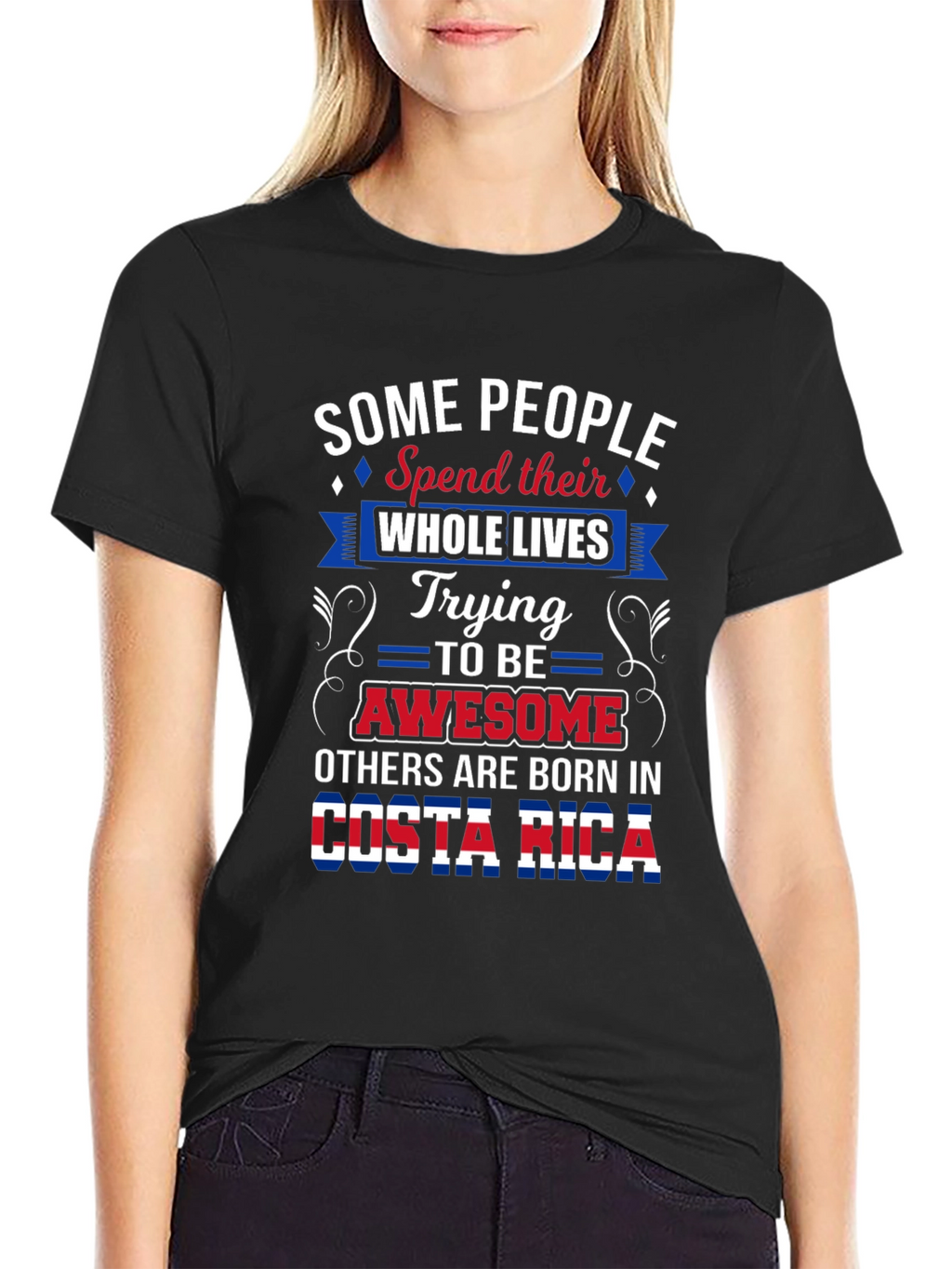 Costa Rica Born Awesome Graphic T-Shirt