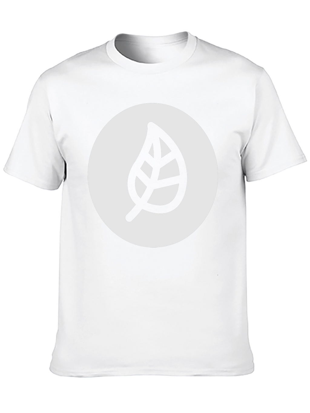 Leaf Logo Graphic Black T-Shirt - Casual Style