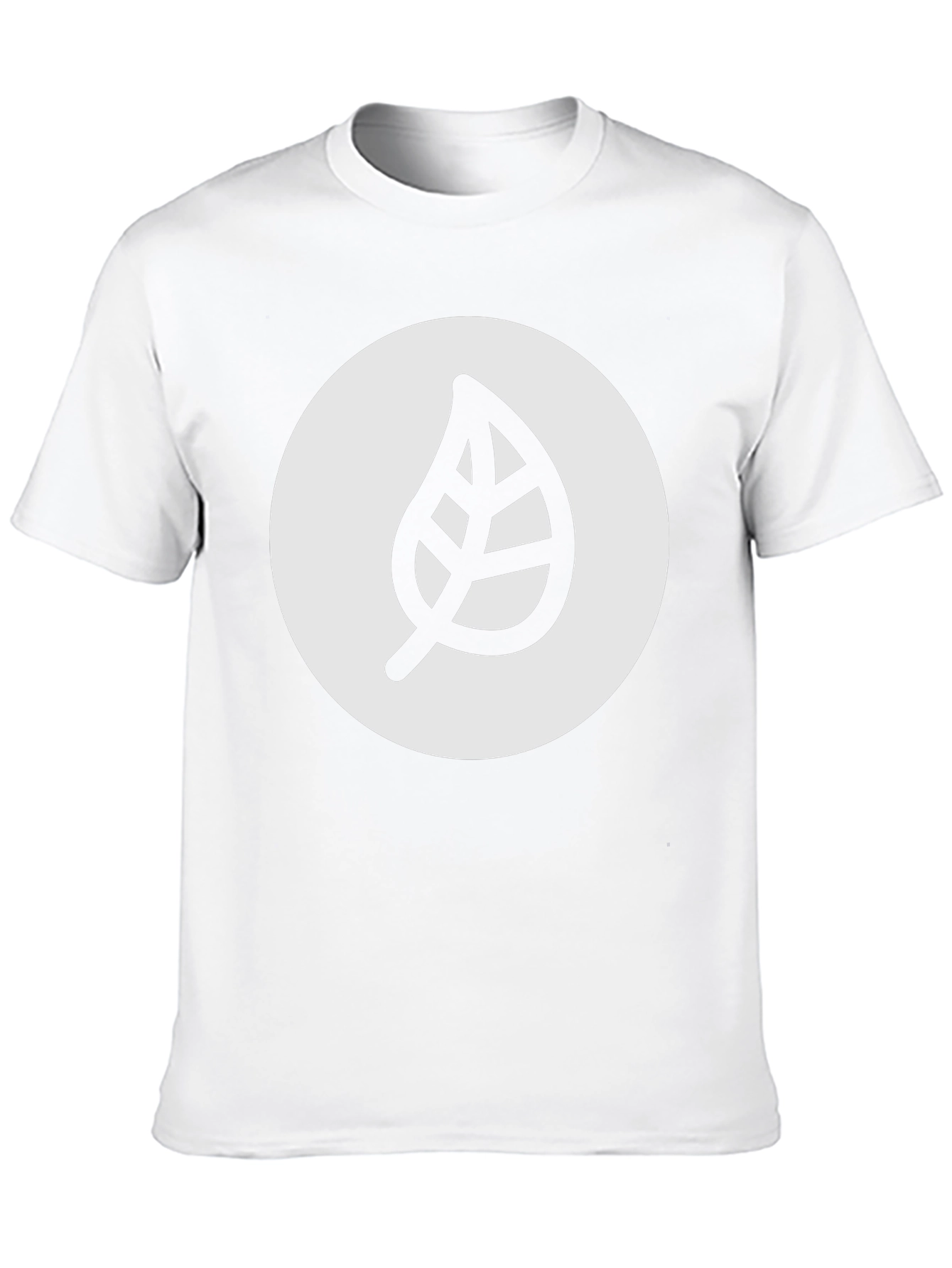 Leaf Logo Graphic Black T-Shirt - Casual Style