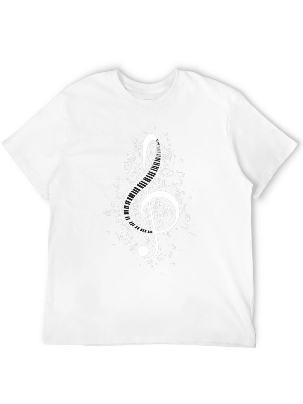 Musical Treble Clef T-Shirt - Black Cotton Tee