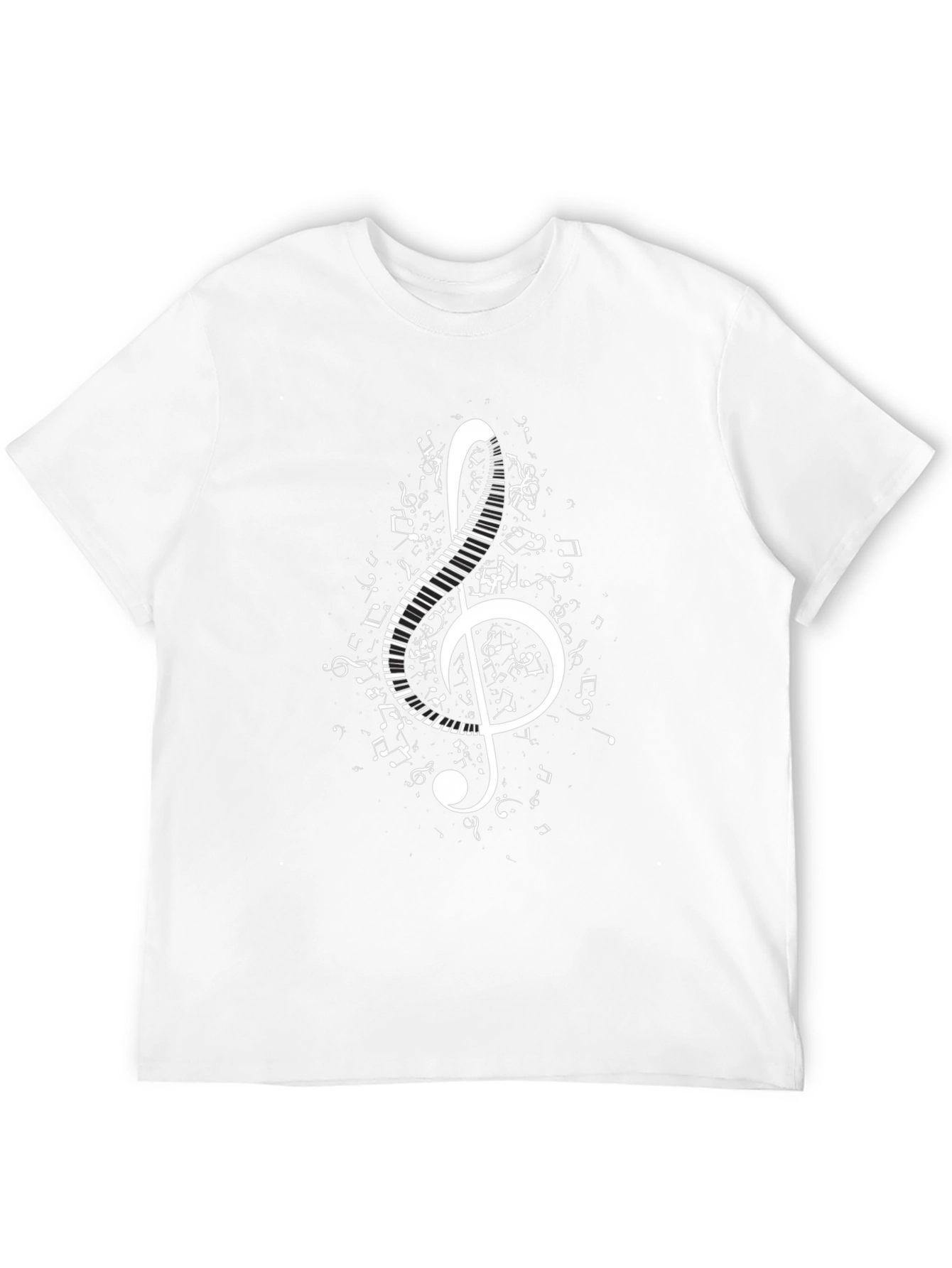 Musical Treble Clef T-Shirt - Black Cotton Tee