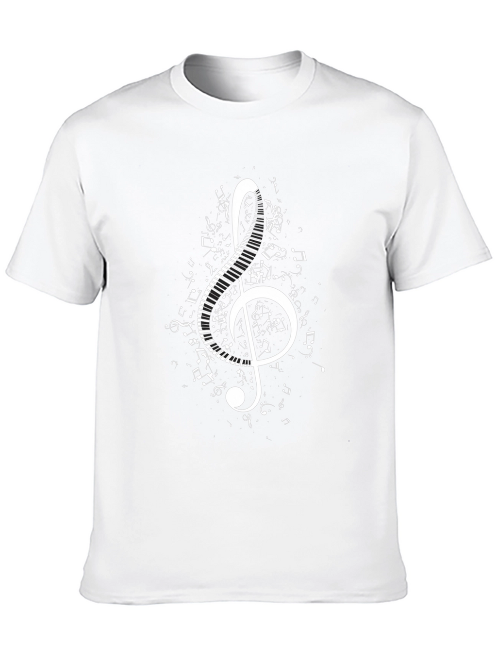 Musical Treble Clef T-Shirt - Black Cotton Tee