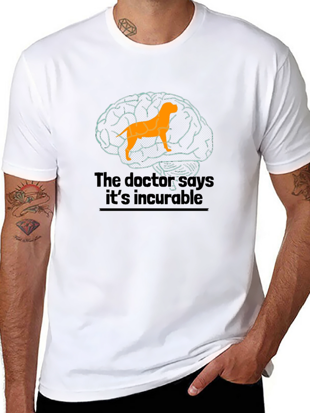 Dog Brain Humor T-Shirt