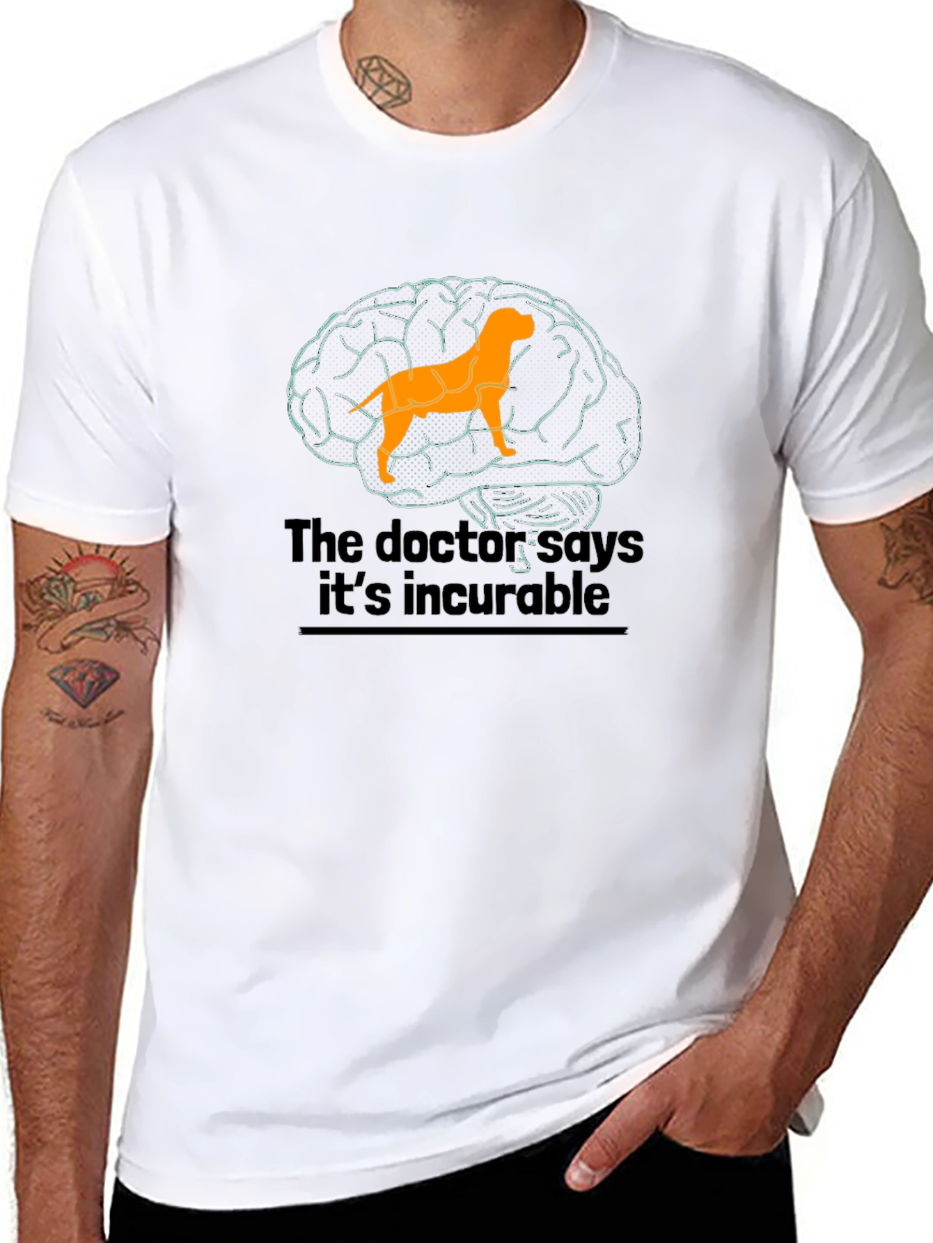 Dog Brain Humor T-Shirt