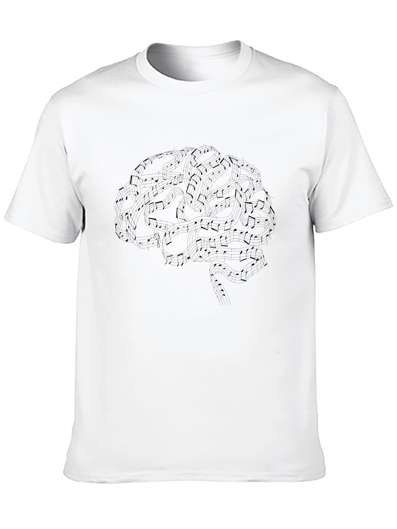 Musical Brain T-Shirt - Artistic Graphic Tee