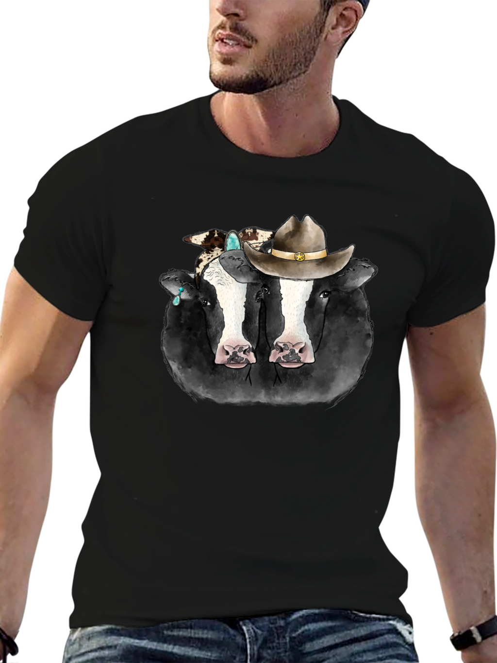 Cowboy Cow T-Shirt - Western Style Tee
