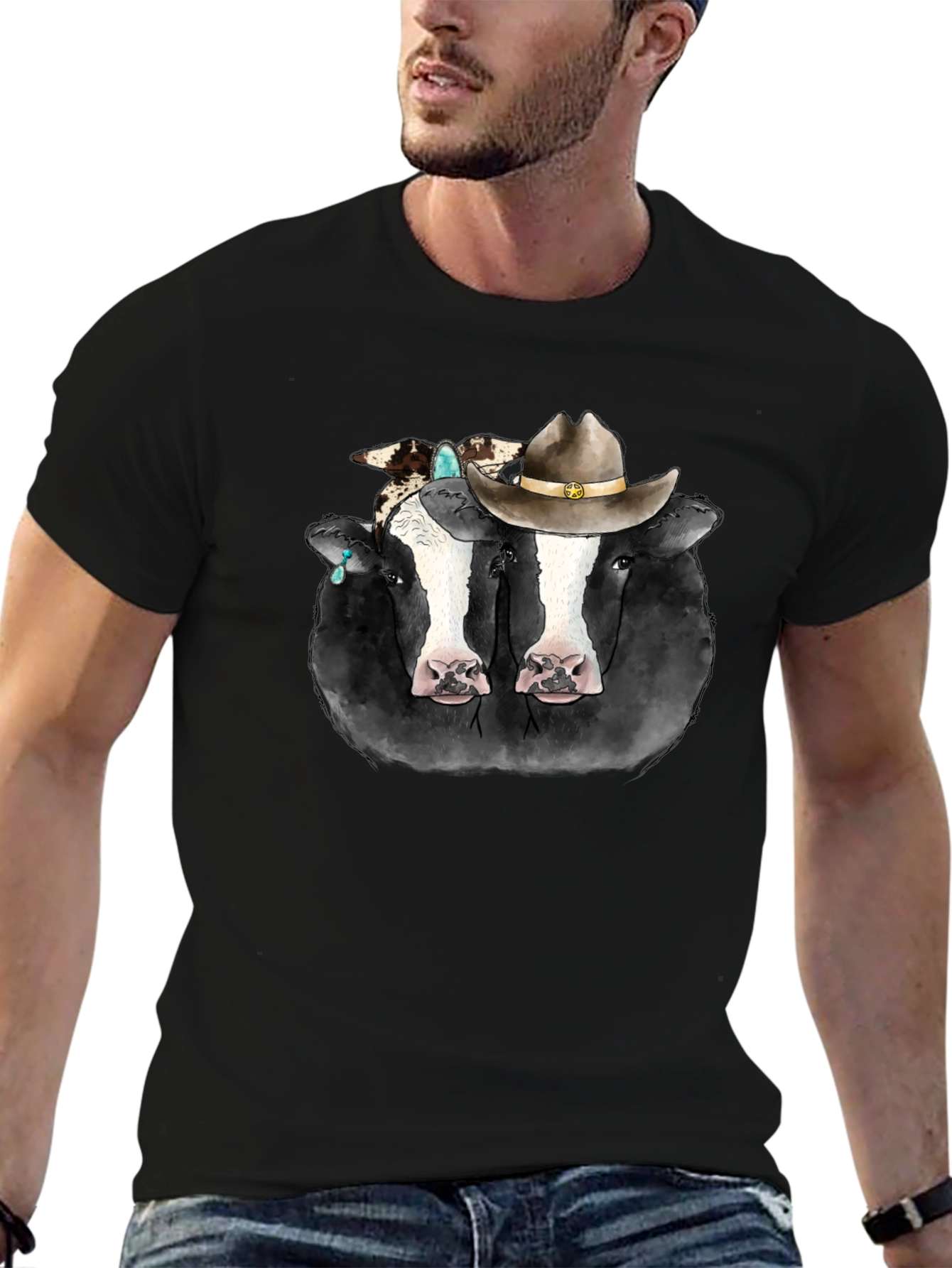 Cowboy Cow T-Shirt - Western Style Tee