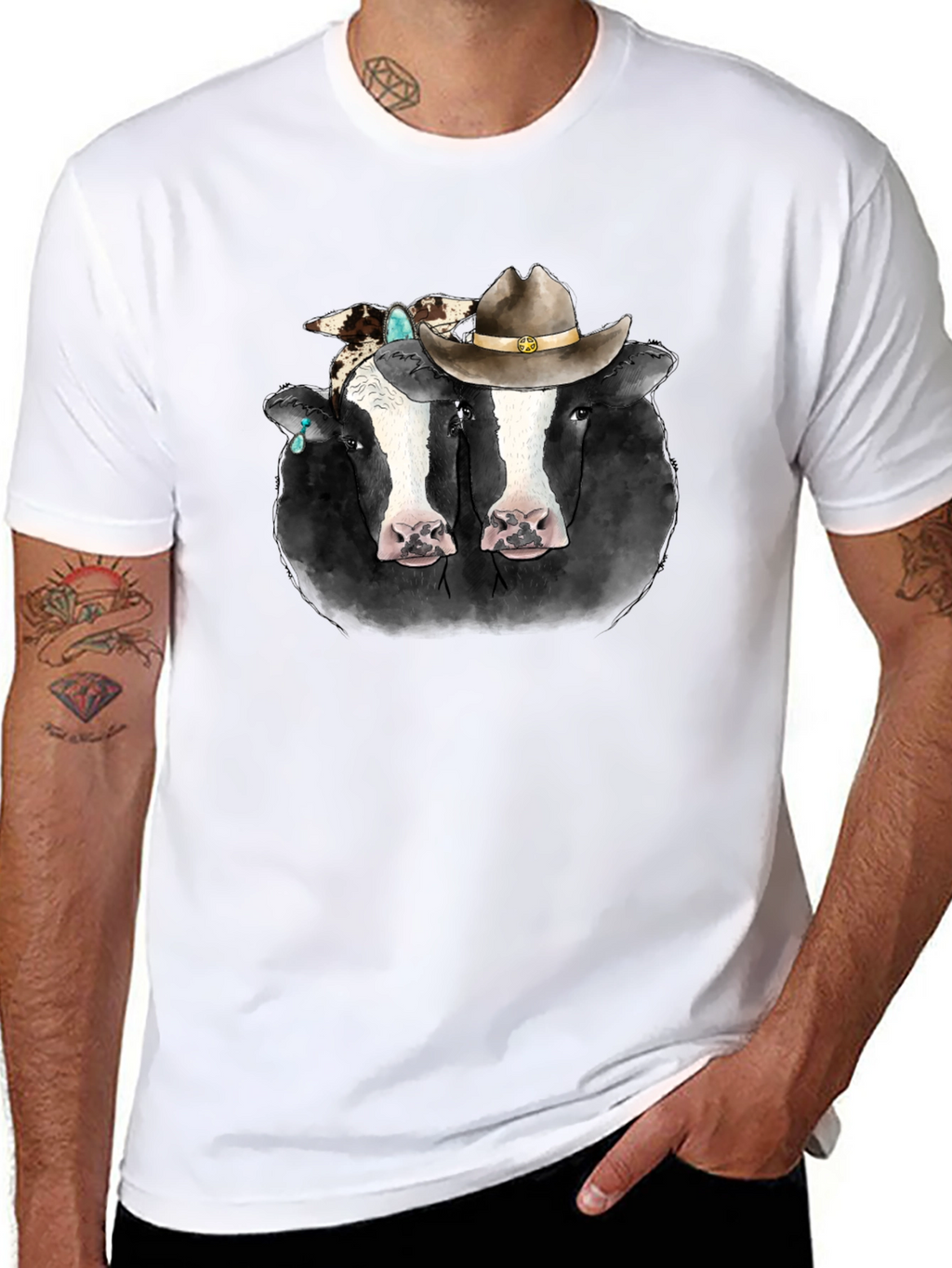 Cowboy Cow T-Shirt - Western Style Tee