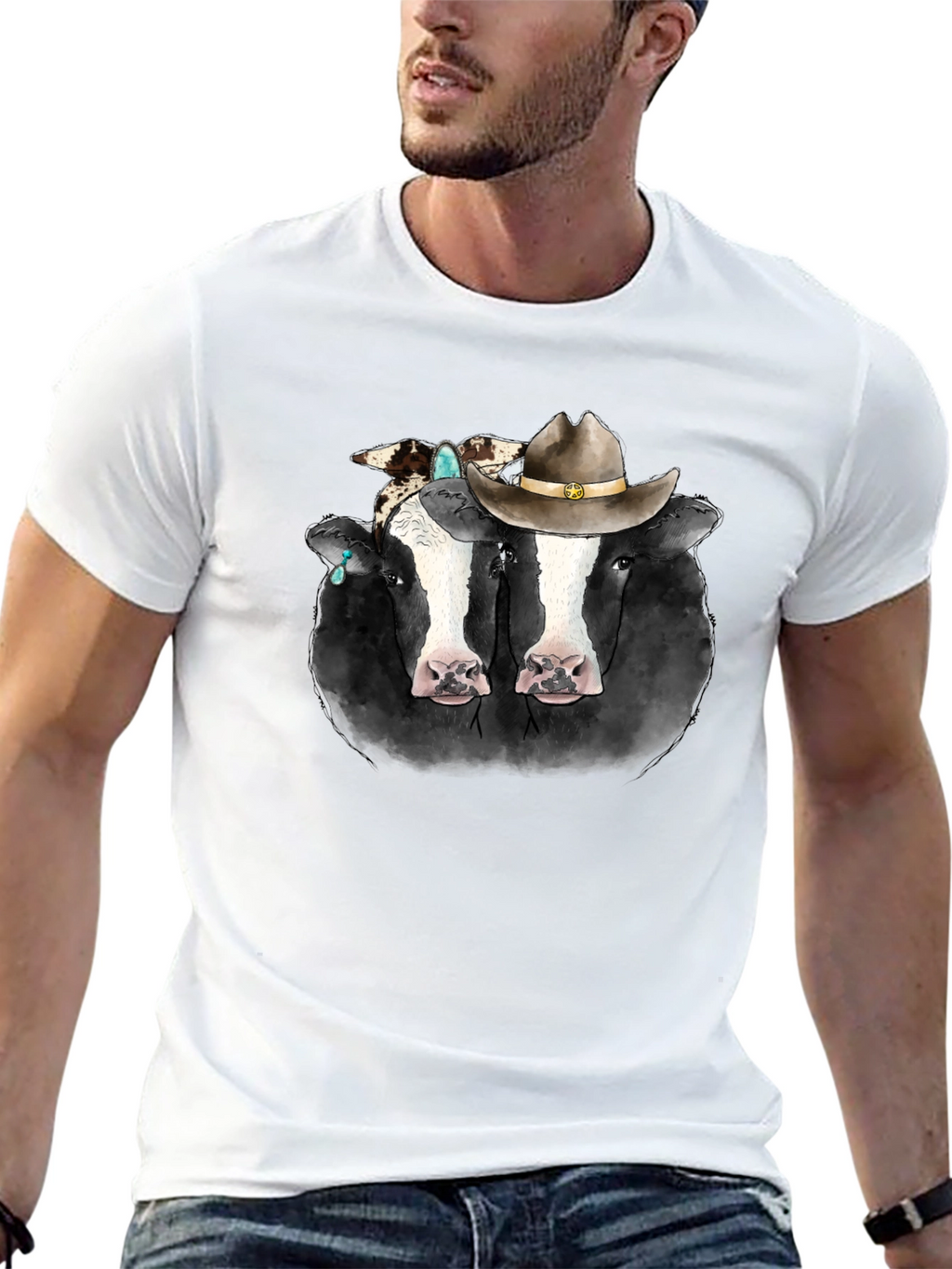 Cowboy Cow T-Shirt - Western Style Tee