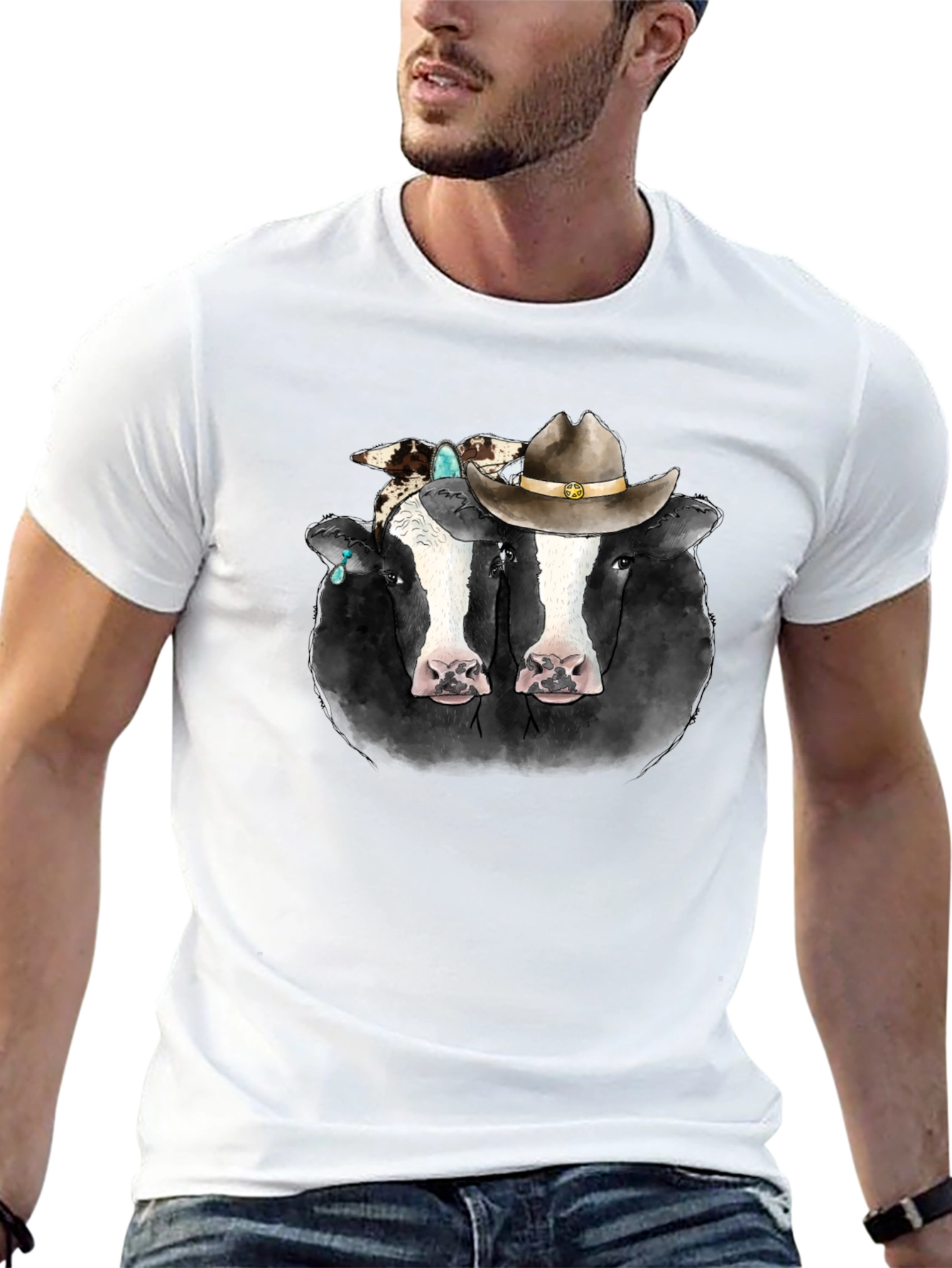 Cowboy Cow T-Shirt - Western Style Tee