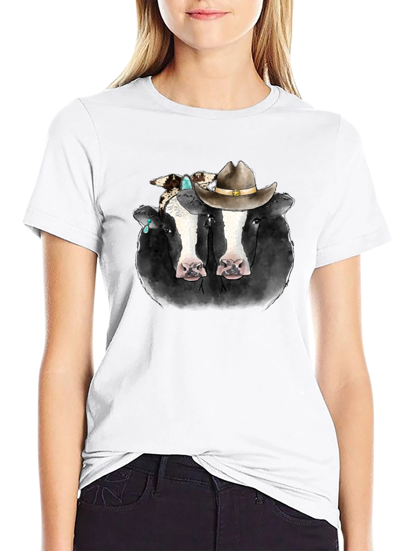Cowboy Cow T-Shirt - Western Style Tee