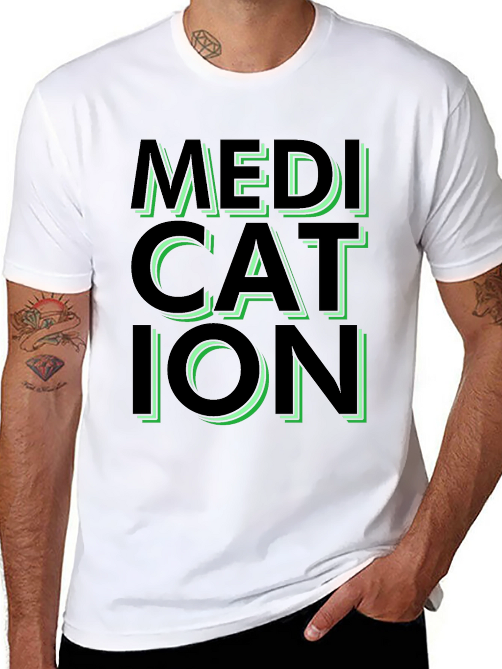 Medication Graphic Tee - Trendy Statement Shirt