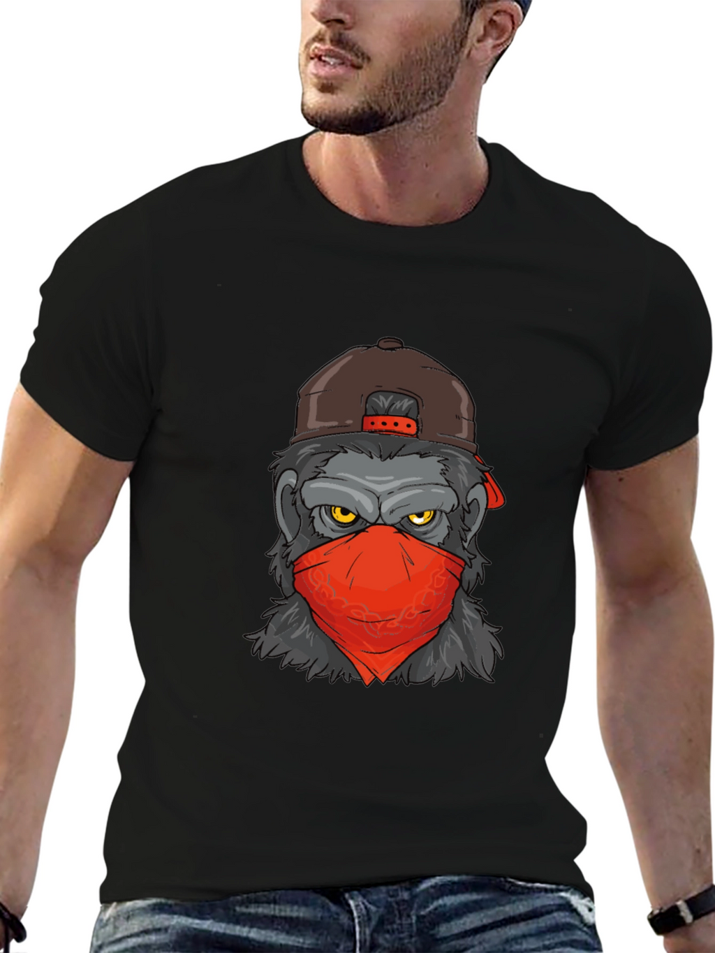 Cool Gorilla Graphic Tee - Mens Black T-Shirt