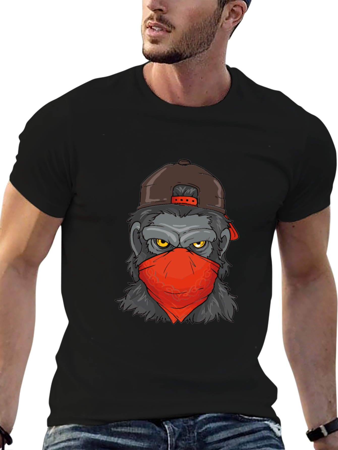 Cool Gorilla Graphic Tee - Mens Black T-Shirt