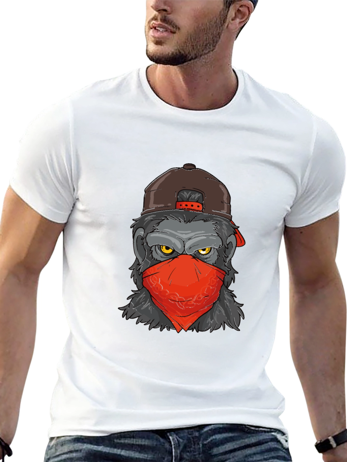 Cool Gorilla Graphic Tee - Mens Black T-Shirt