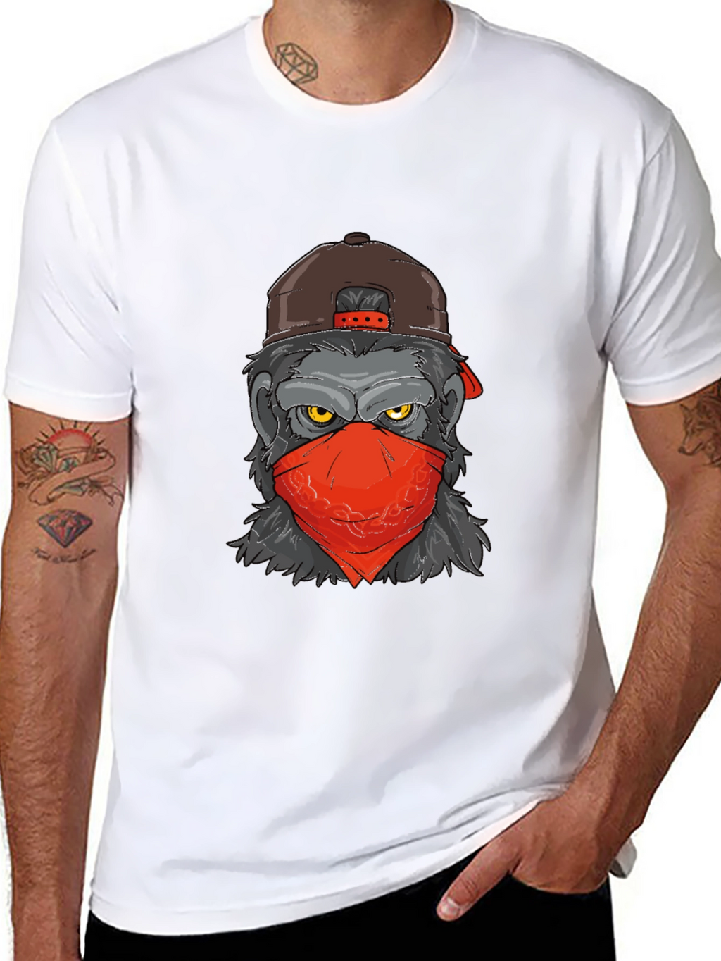Cool Gorilla Graphic Tee - Mens Black T-Shirt