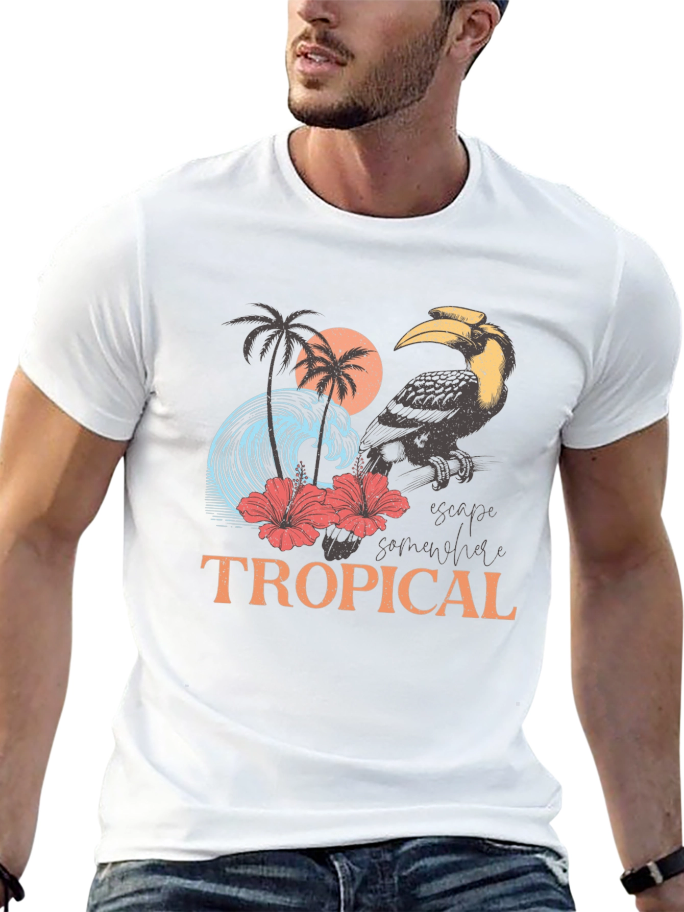 Tropical Graphic T-Shirt | Island Getaway Tee