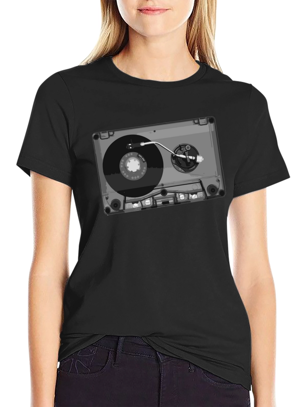 Retro Cassette Tape Turntable Graphic Tee