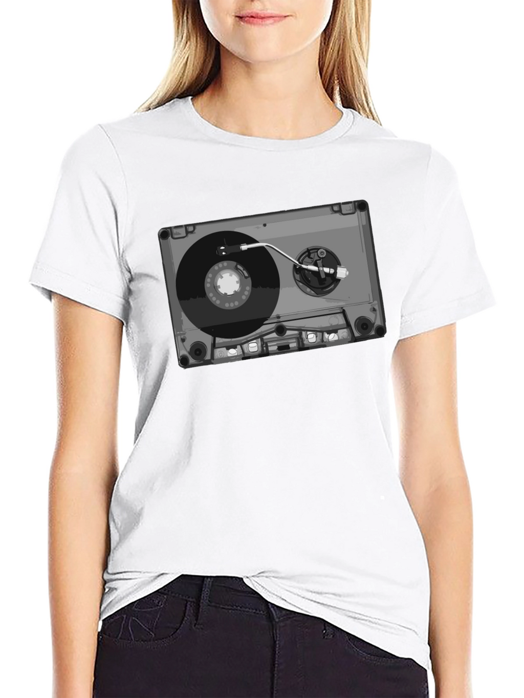 Retro Cassette Tape Turntable Graphic Tee