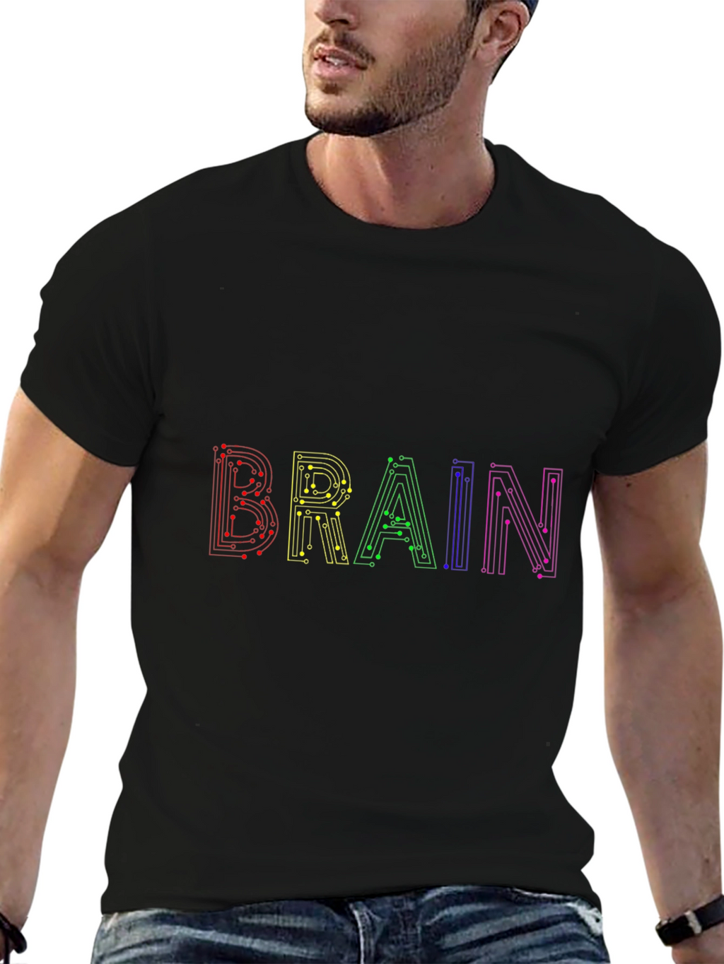 Circuit Brain T-Shirt - Black