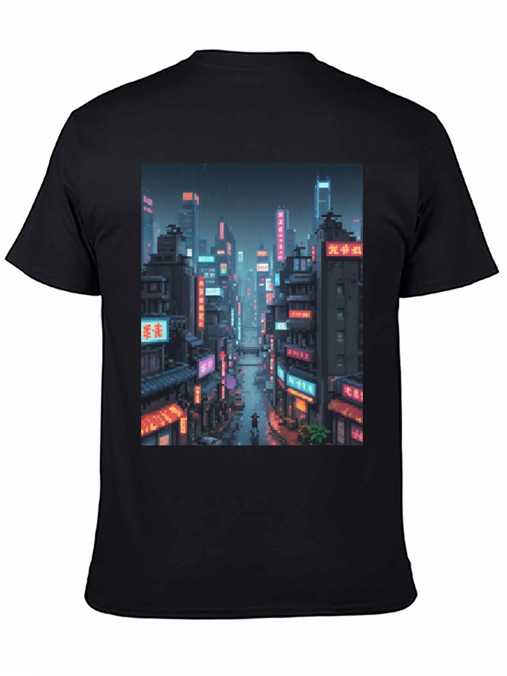 Cyberpunk Cityscape Graphic Tee - Urban Style