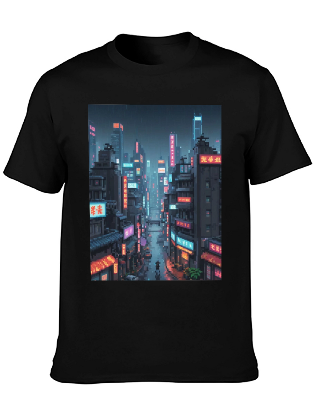 Cyberpunk Cityscape Graphic Tee - Urban Style