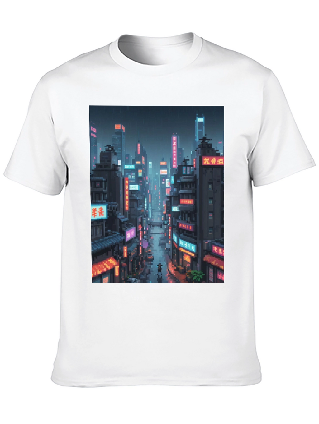 Cyberpunk Cityscape Graphic Tee - Urban Style