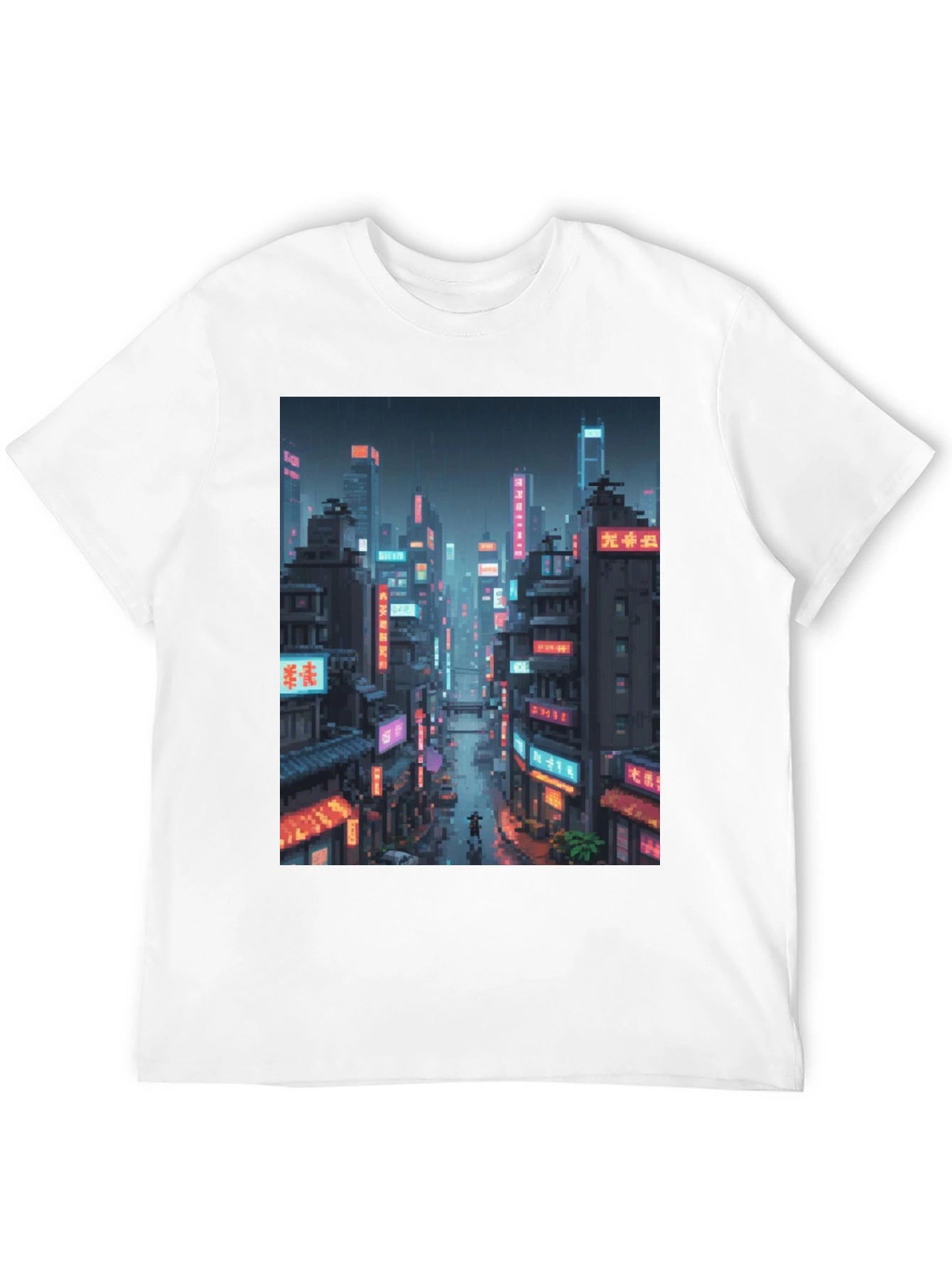 Cyberpunk Cityscape Graphic Tee - Urban Style