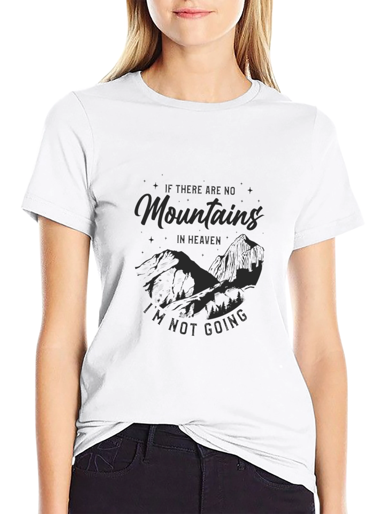 Mountains In Heaven Mens Black Graphic Tee