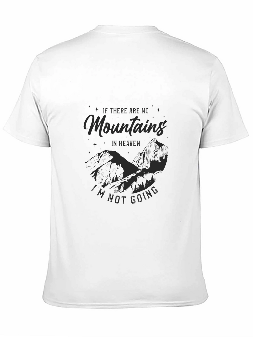 Mountains In Heaven Mens Black Graphic Tee