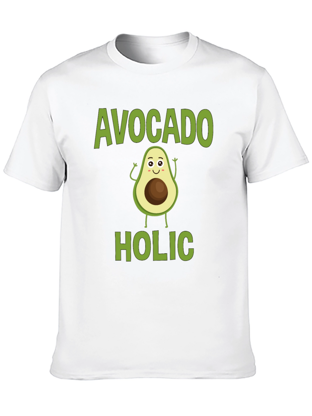 Avocado-holic Graphic Tee - Black Cotton T-Shirt