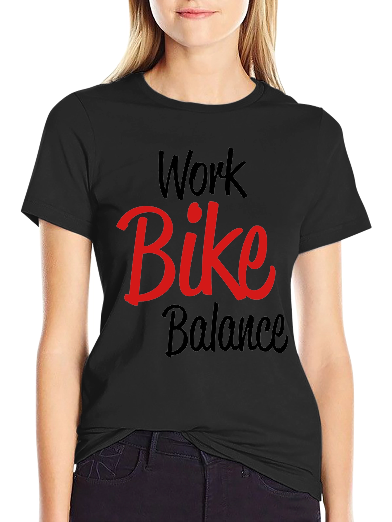Work Bike Balance Graphic Tee - Black