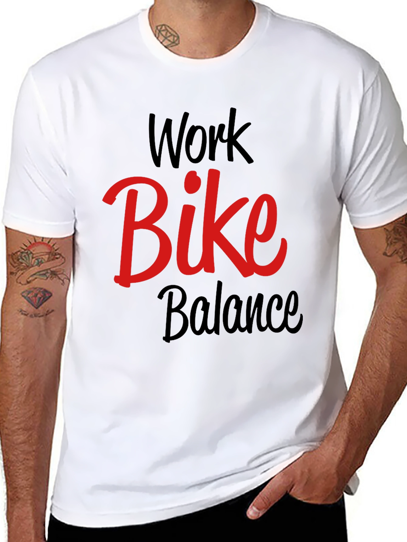 Work Bike Balance Graphic Tee - Black